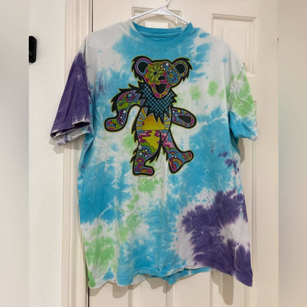 Grateful Dead Liquid Blur Colorful Tie-Dye Short Sleeve T-Shirt size XL